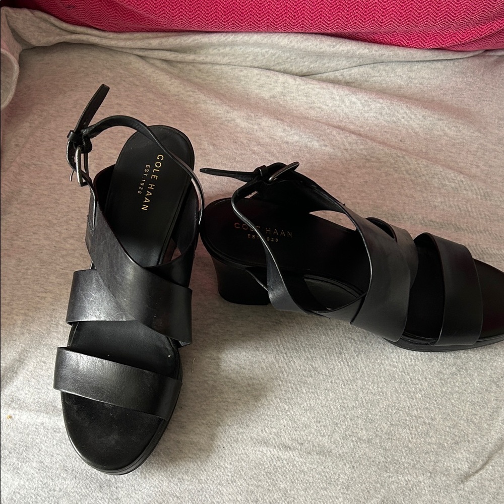 Cole Haan Women's Black Strappy Sandals